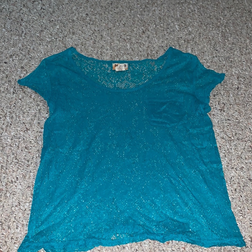 See-through trendy lace top!